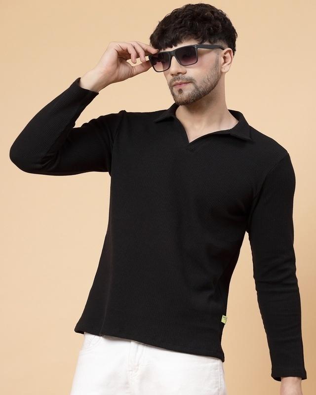 men's black polo t-shirt