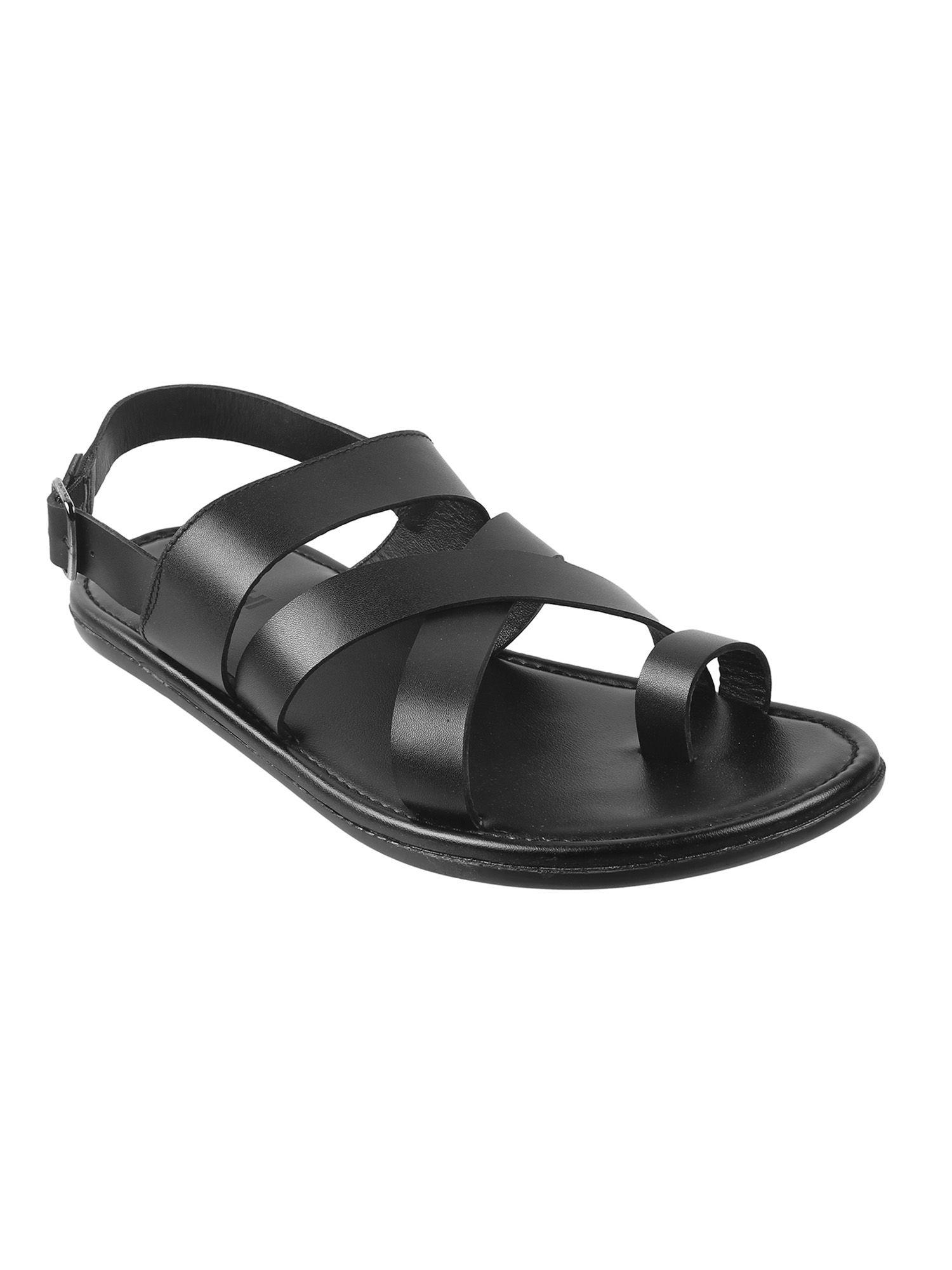 men's black sandals