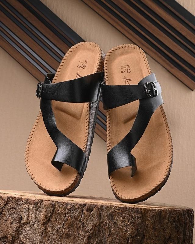 men's black sandals