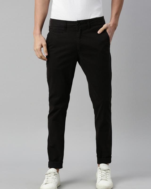 men's black slim fit chinos