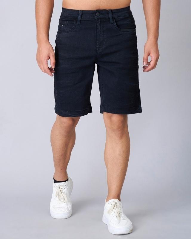 men's black slim fit shorts