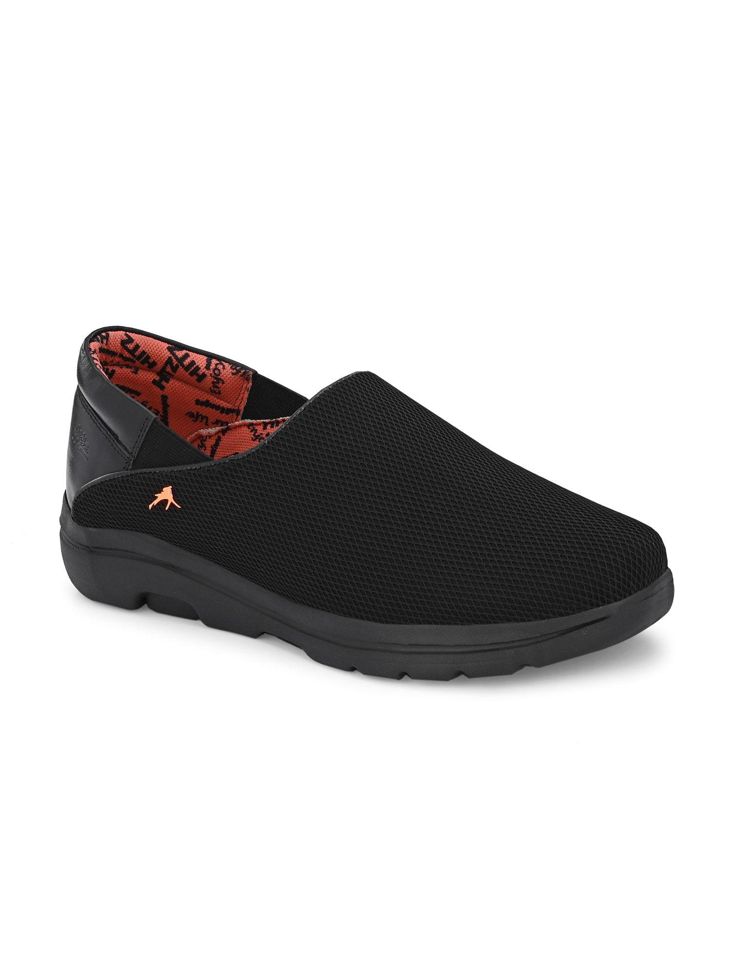 men's black slip on running shoes