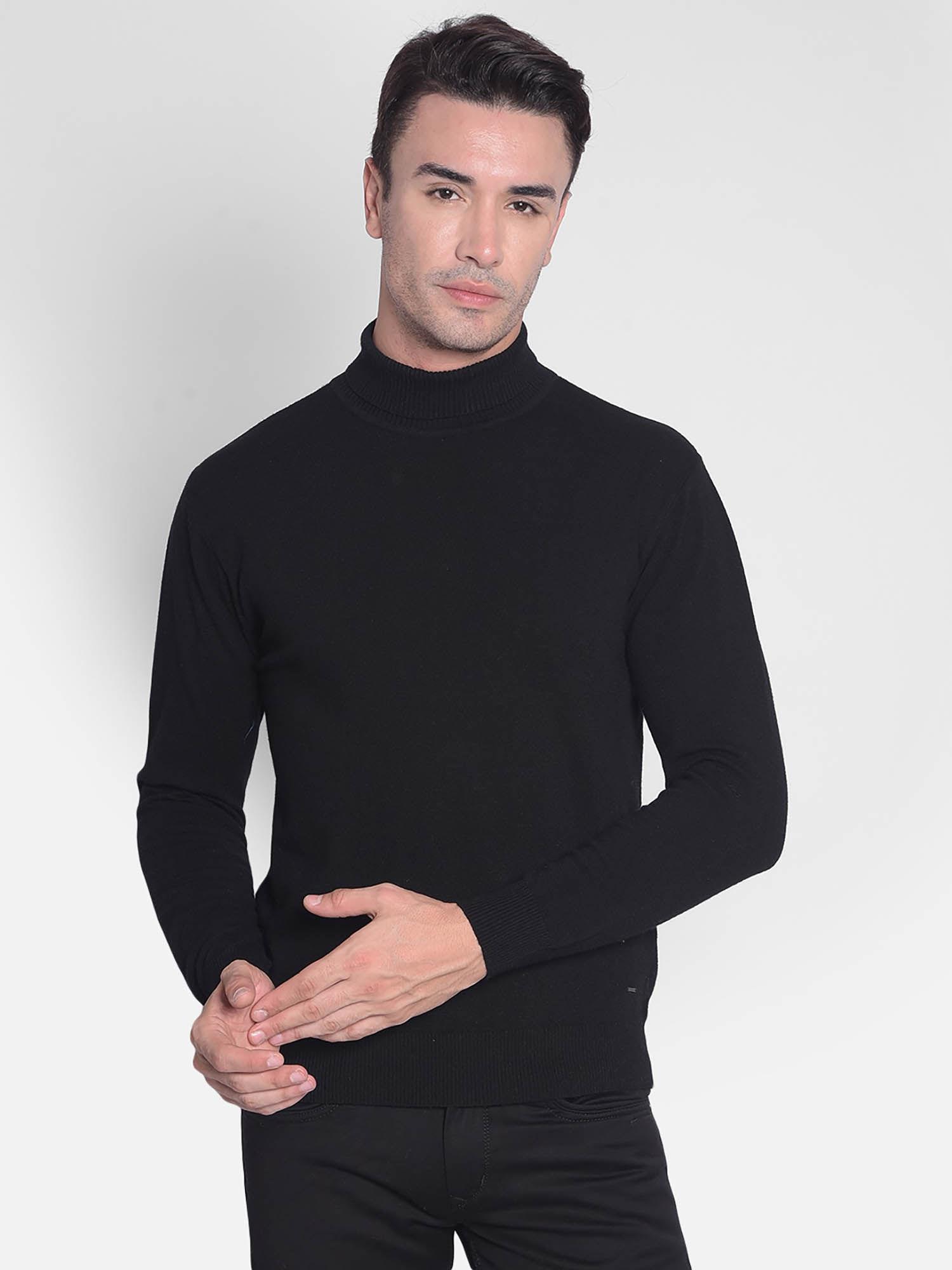 men's black sweater