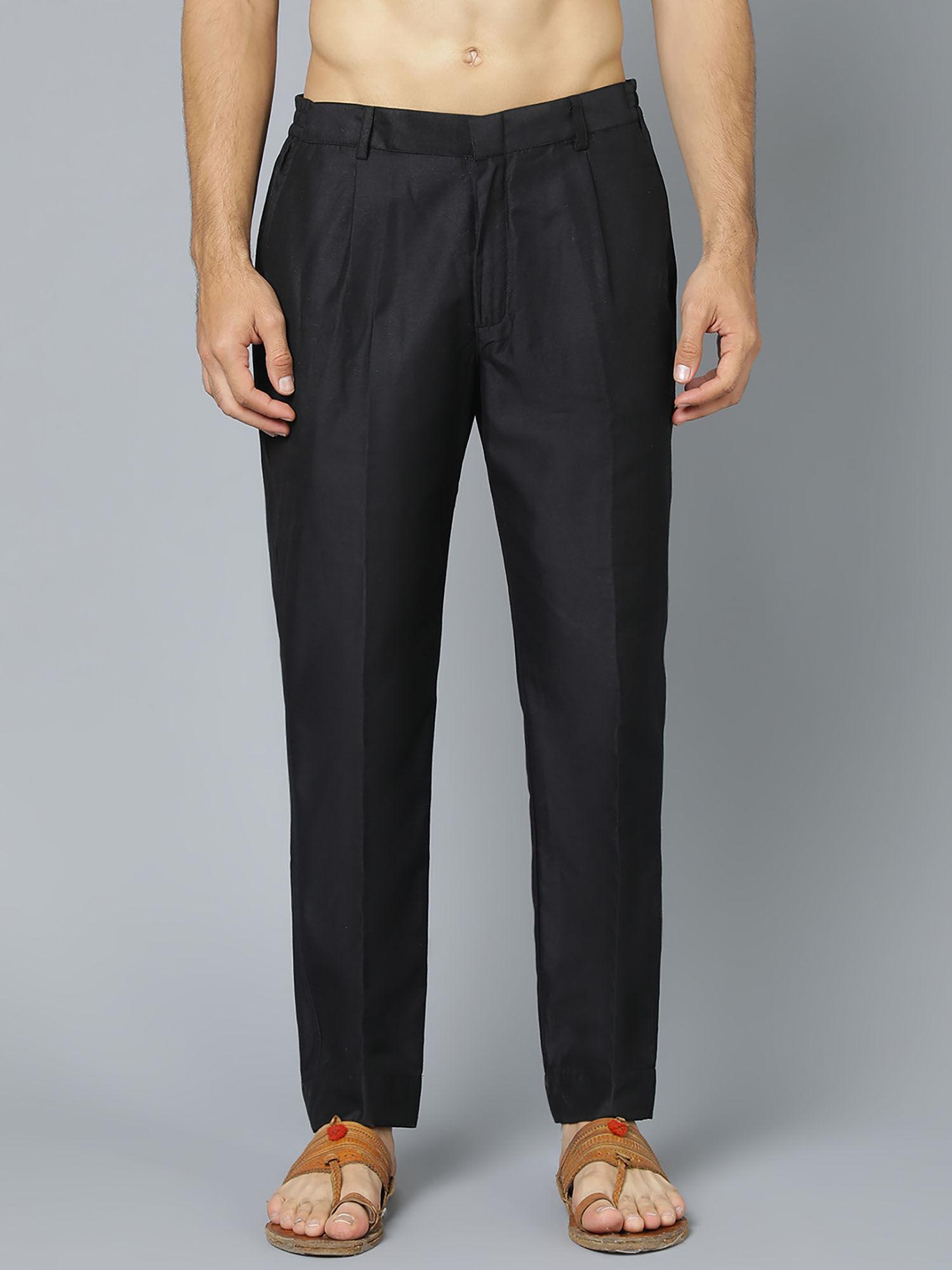 men's black viscose pant style pyjama