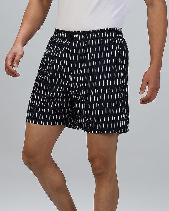 men's blue all over printed boxer