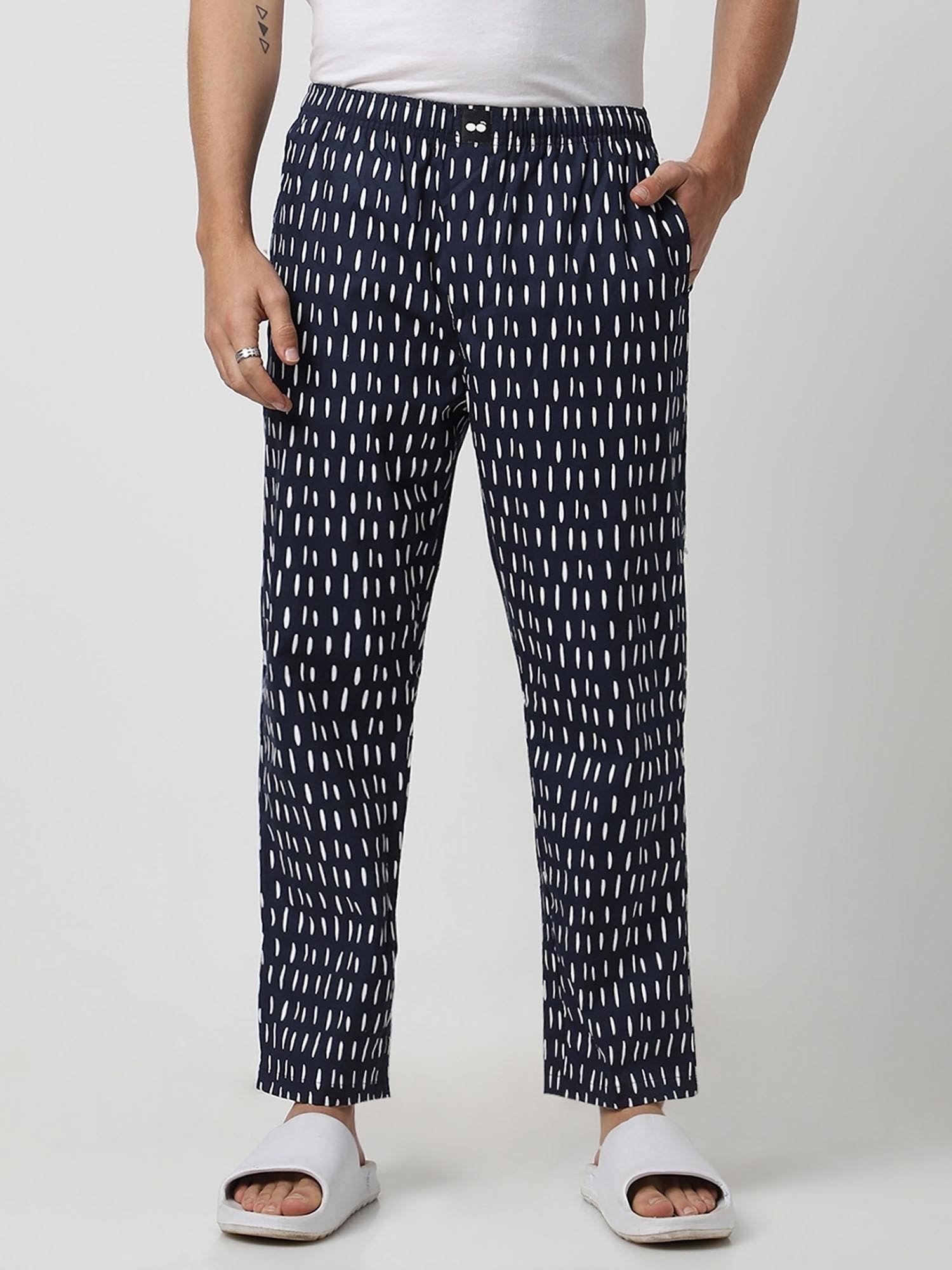 men's blue all over printed pyjama