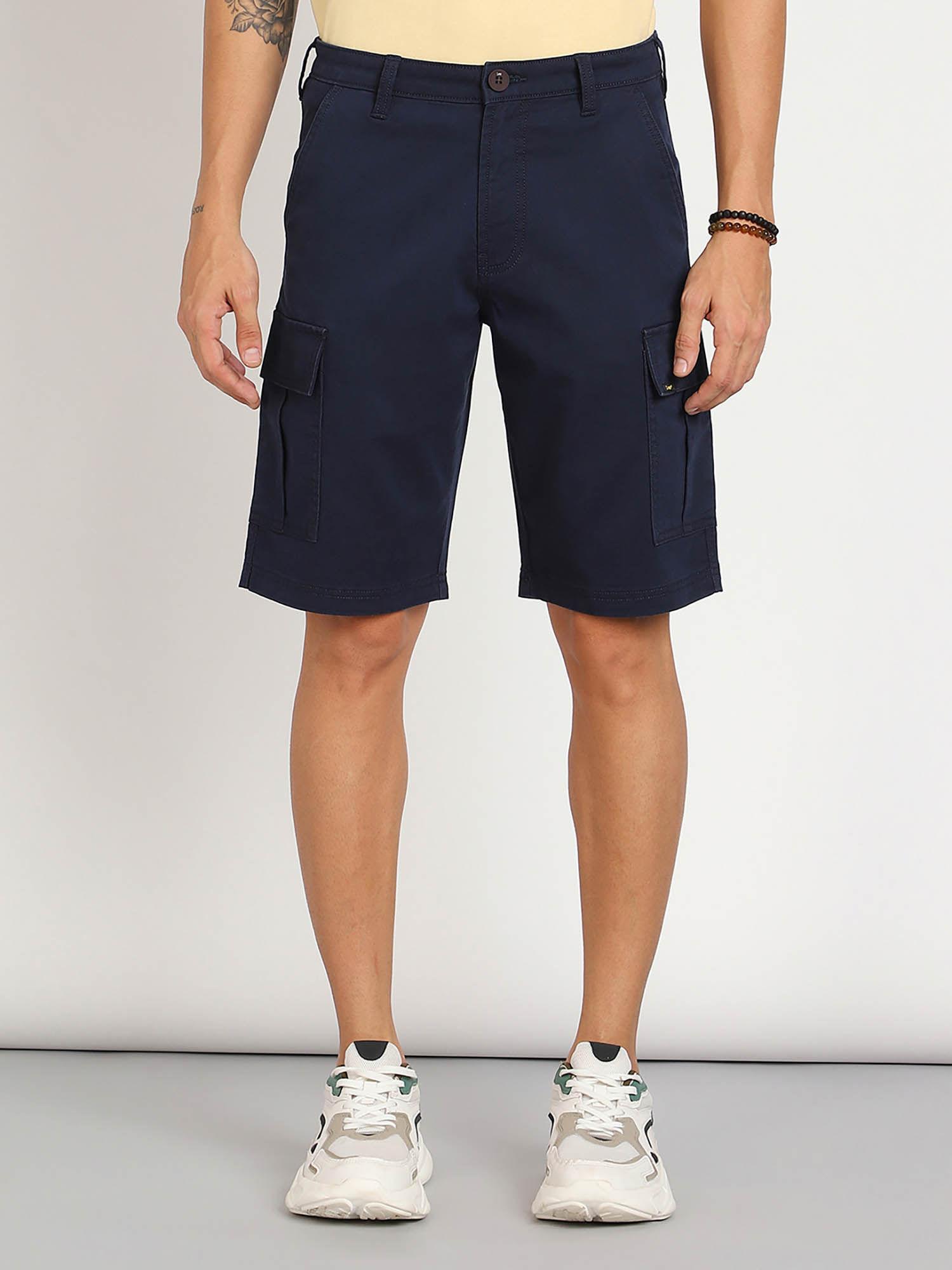 men's blue cargo shorts