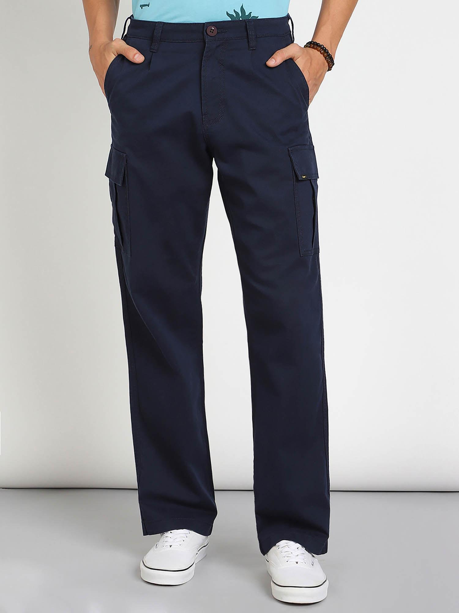 men's blue cargo trouser