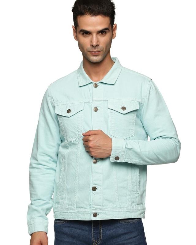 men's blue denim jacket