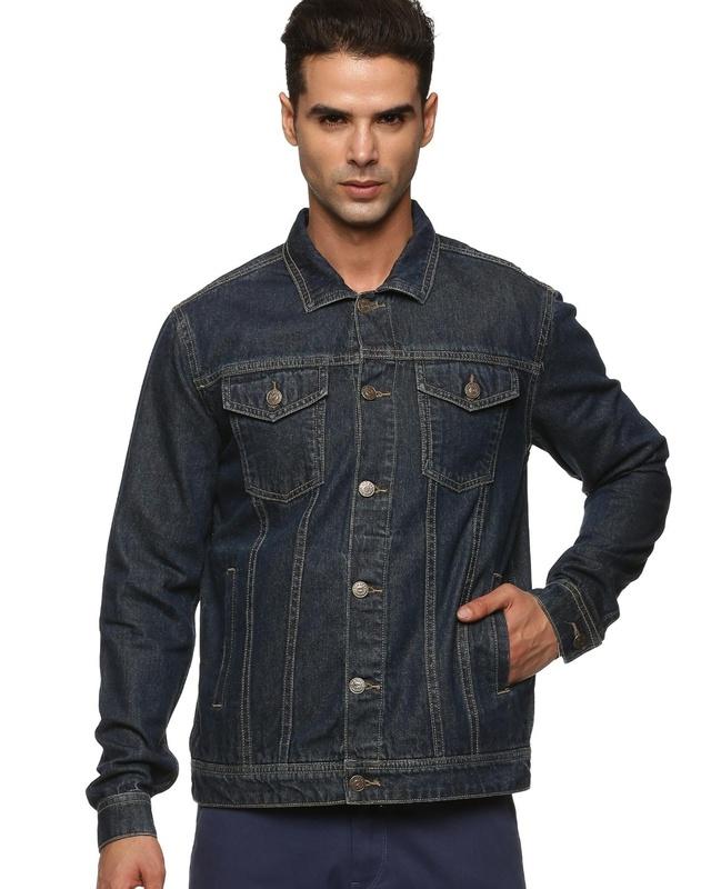 men's blue denim jacket