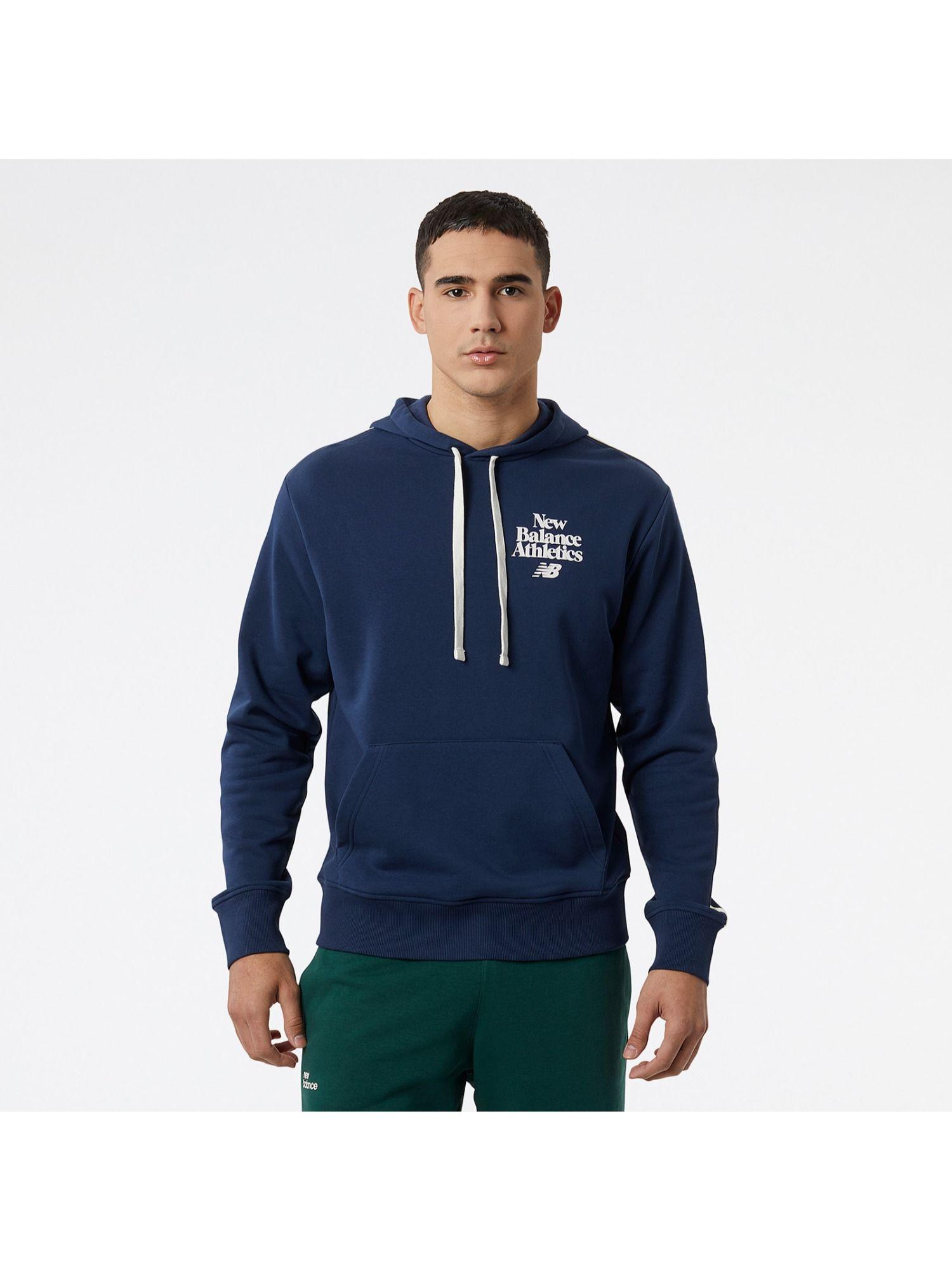 men's blue hoodie