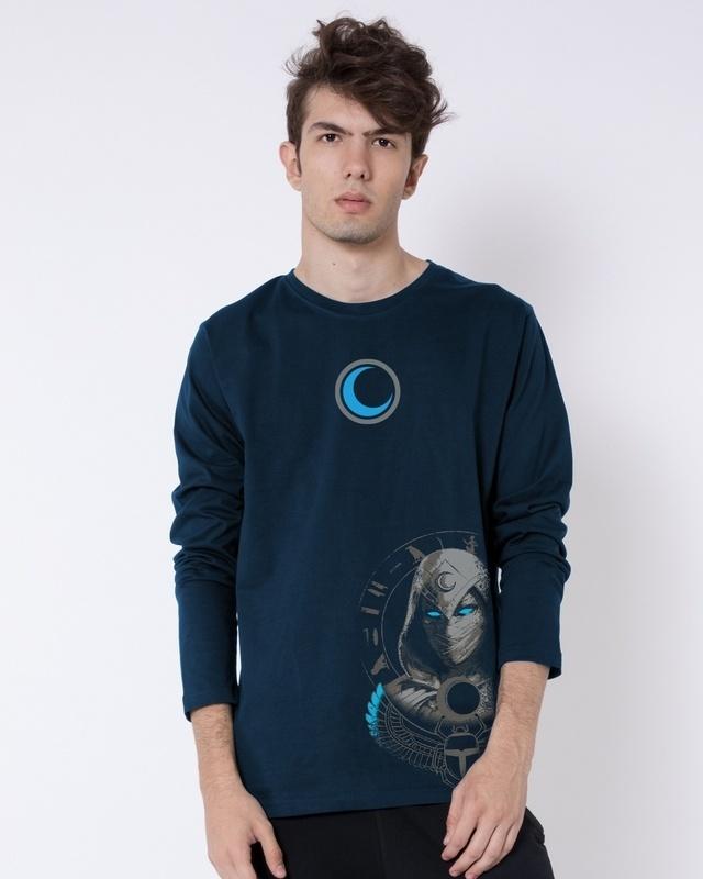 men's blue moon knight graphic printed t-shirt