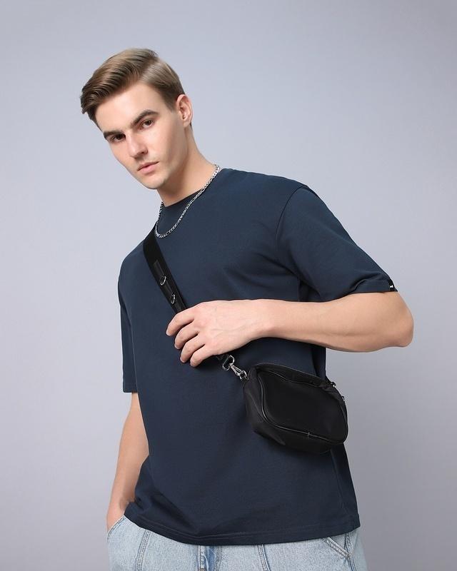 men's blue oversized t-shirt