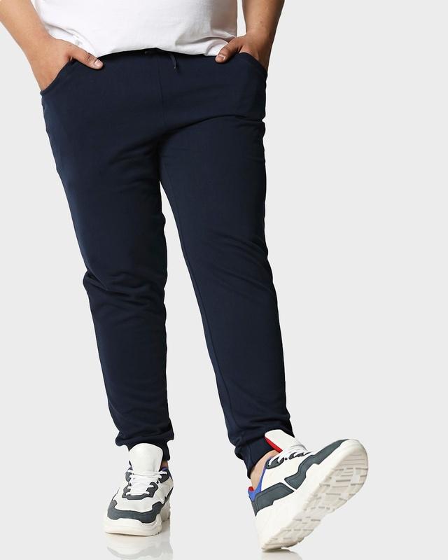 men's blue plus size casual joggers