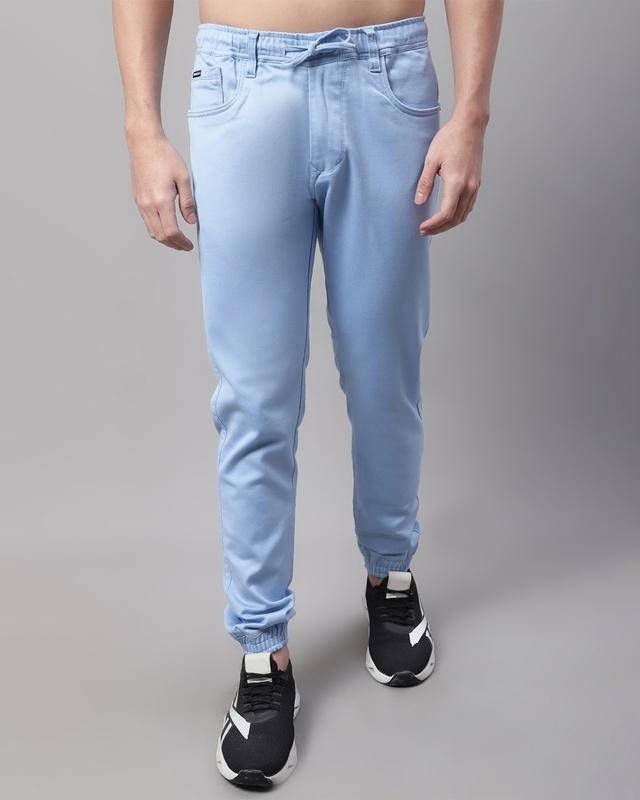 men's blue slim fit jogger jeans