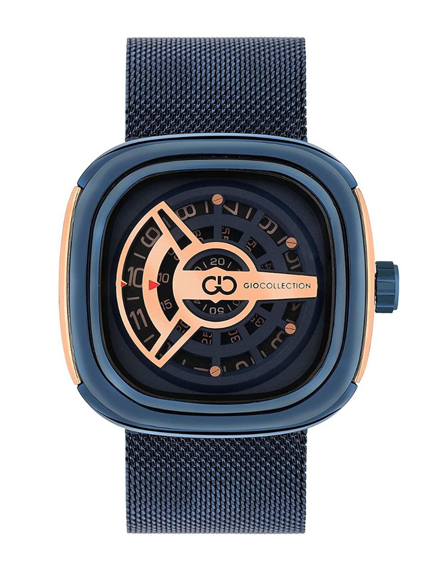 men's blue square analogue watch-g3012-33