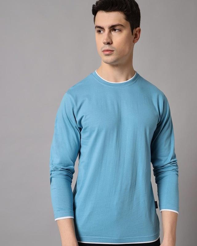 men's blue t-shirt