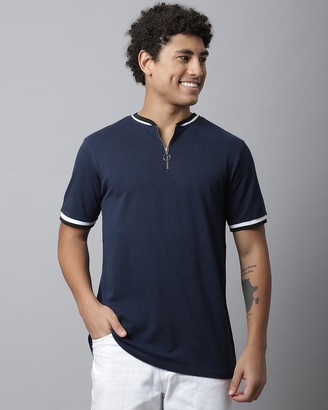 men's blue t-shirt