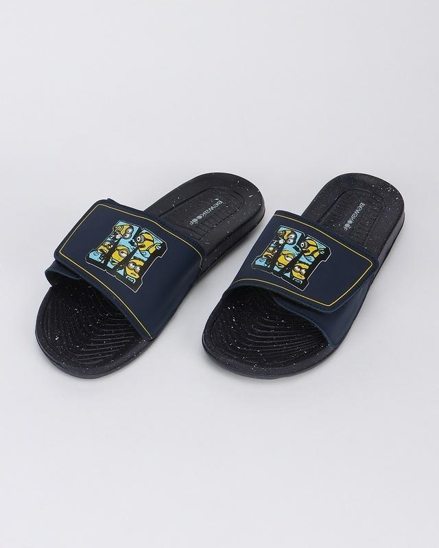 men's blue team minion comfysole sliders