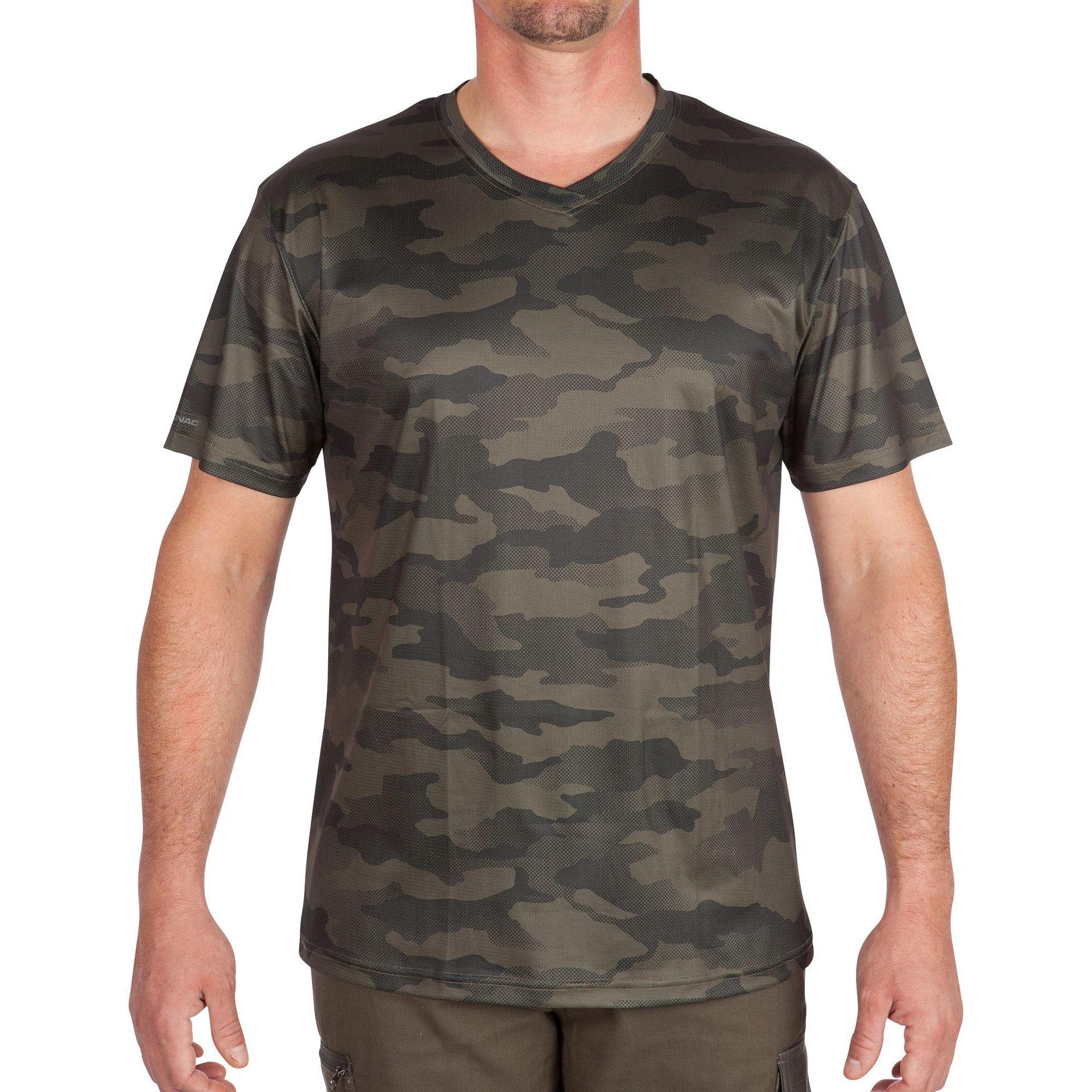 men's breathable quick dry t-shirt 100 - camo khaki