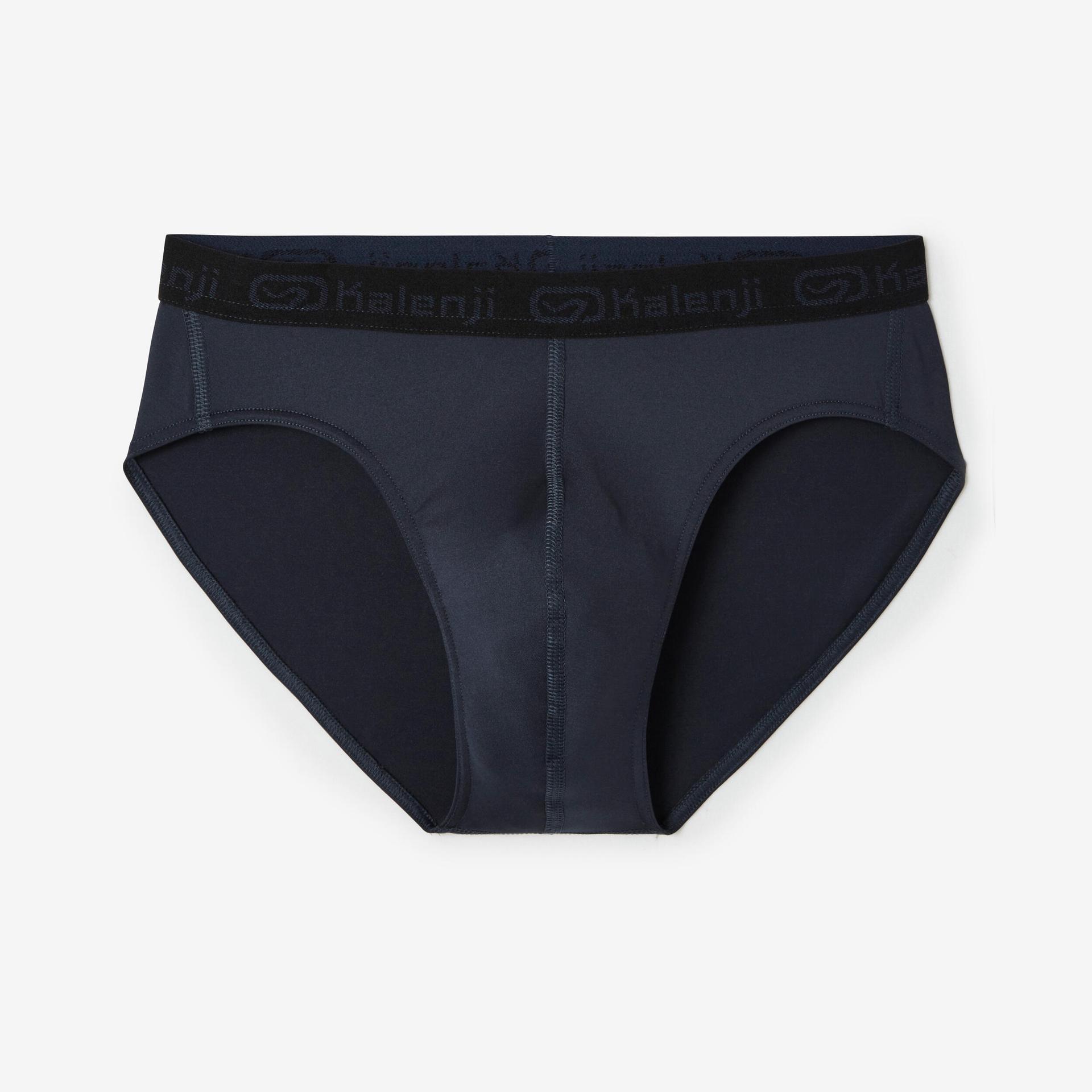 men's brief running - grey navy