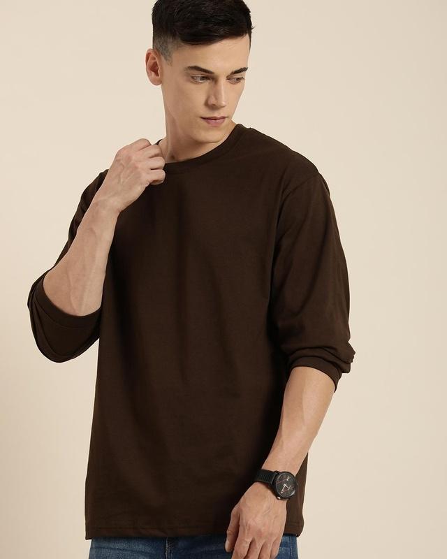 men's brown oversized t-shirt