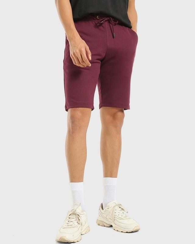 men's burgundy shorts