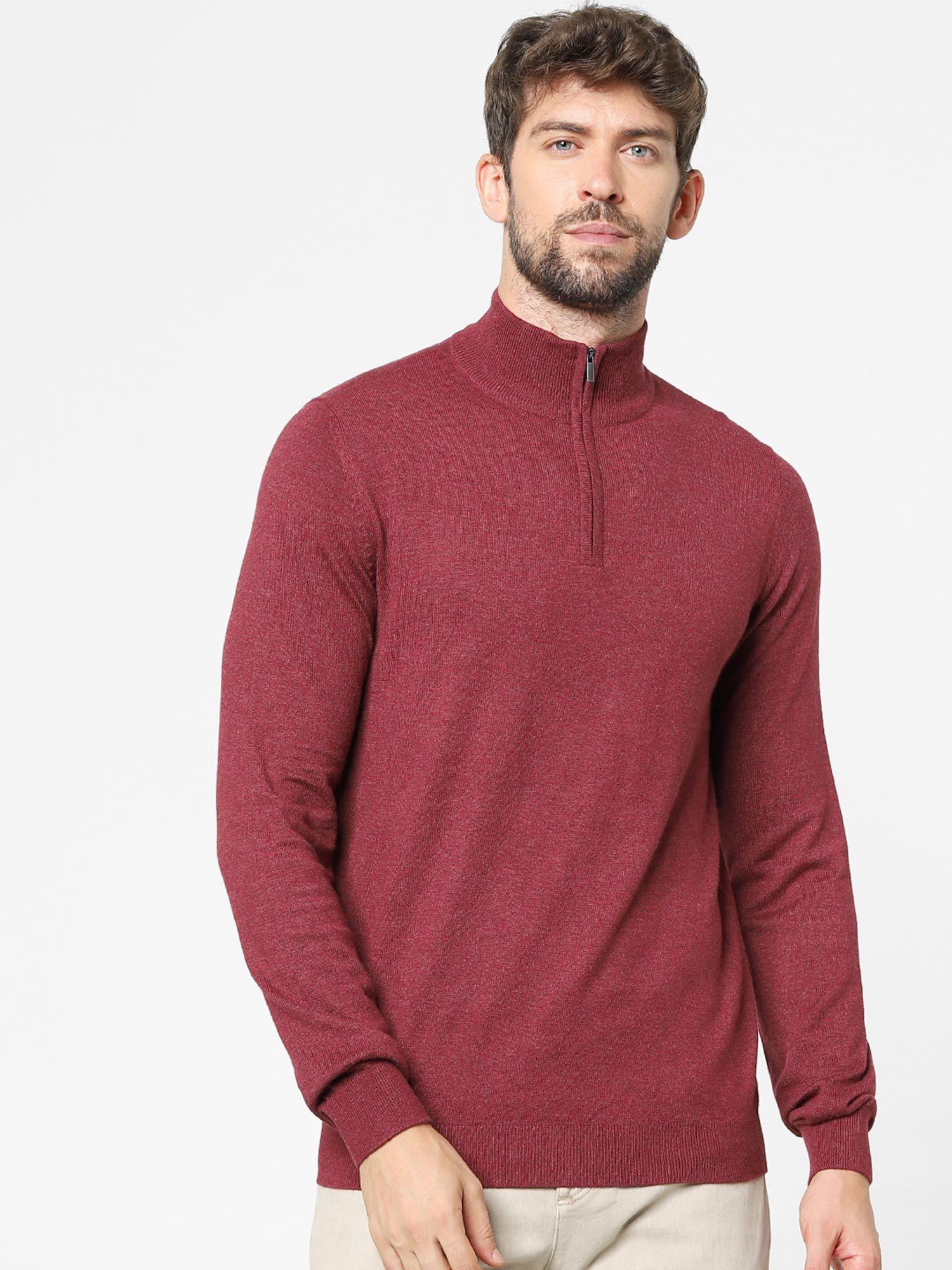 men's burgundy sweaters