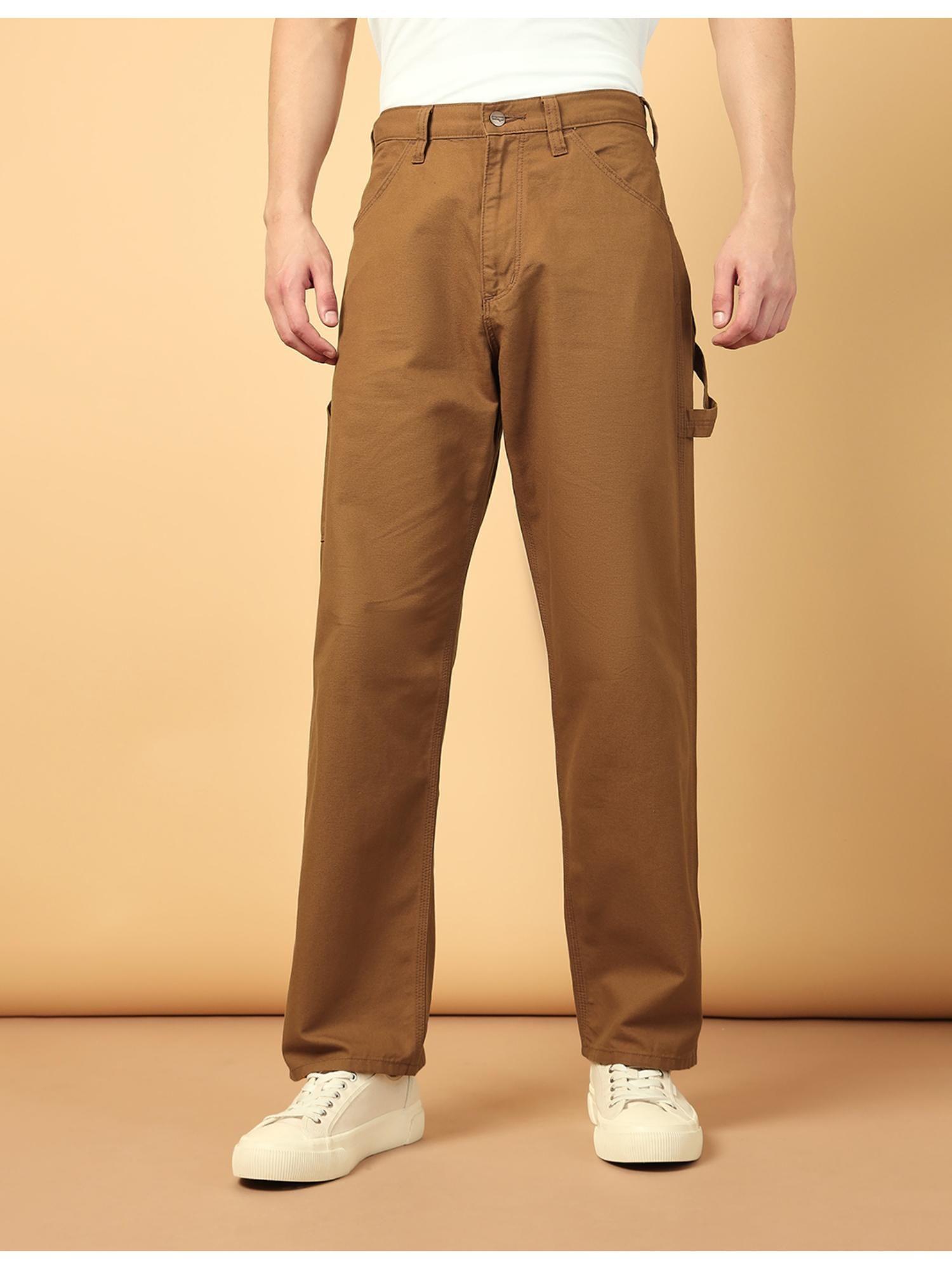 men's carpenter brown workwear trousers