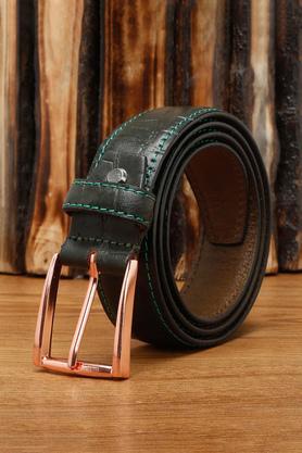 men's casual italian leather belt (green) - green