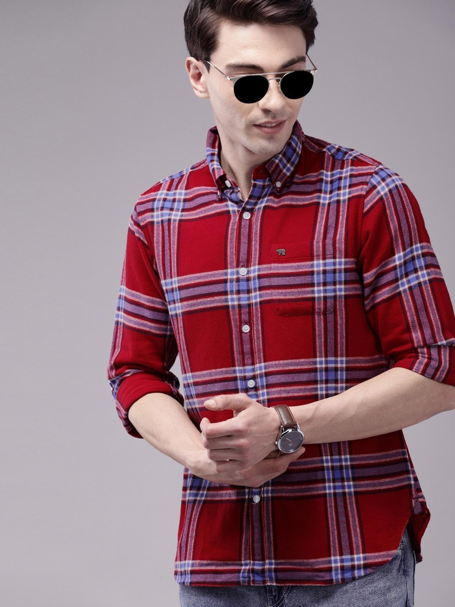 men's checked flannel shirt