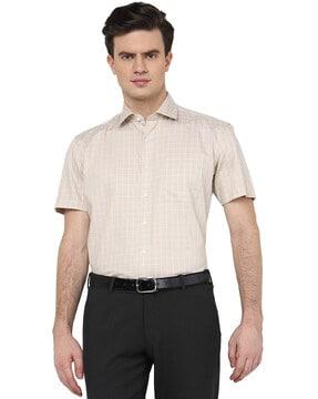 men's checkered regular fit shirt