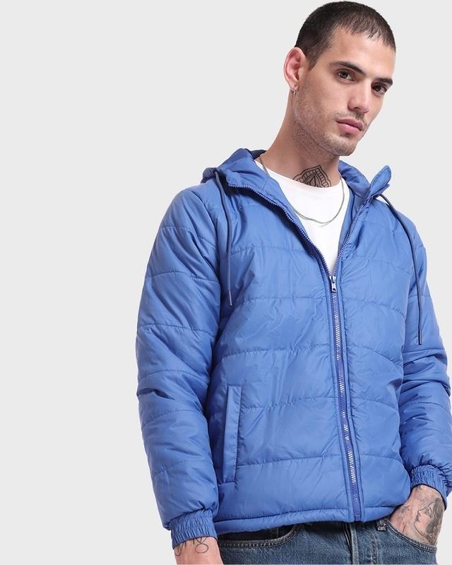 men's cobalt puffer jacket