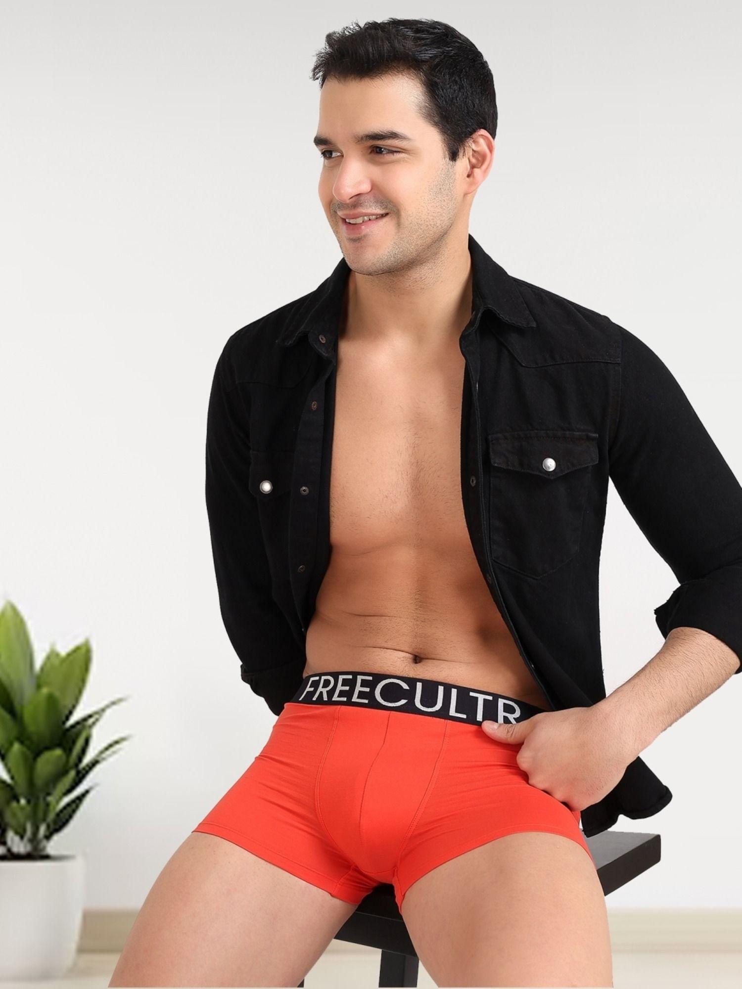 men's coral organic cotton trunk