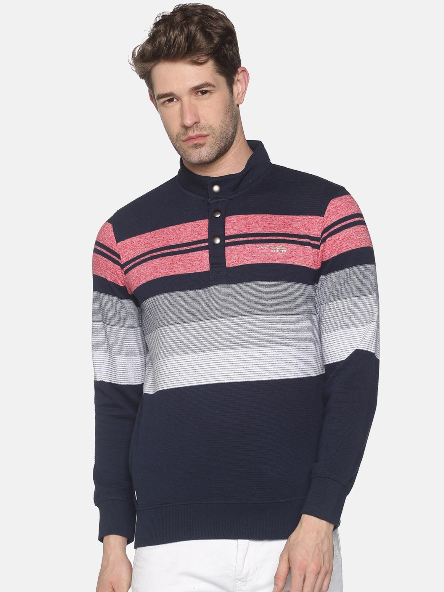 men's cotton casual navy sweatshirt