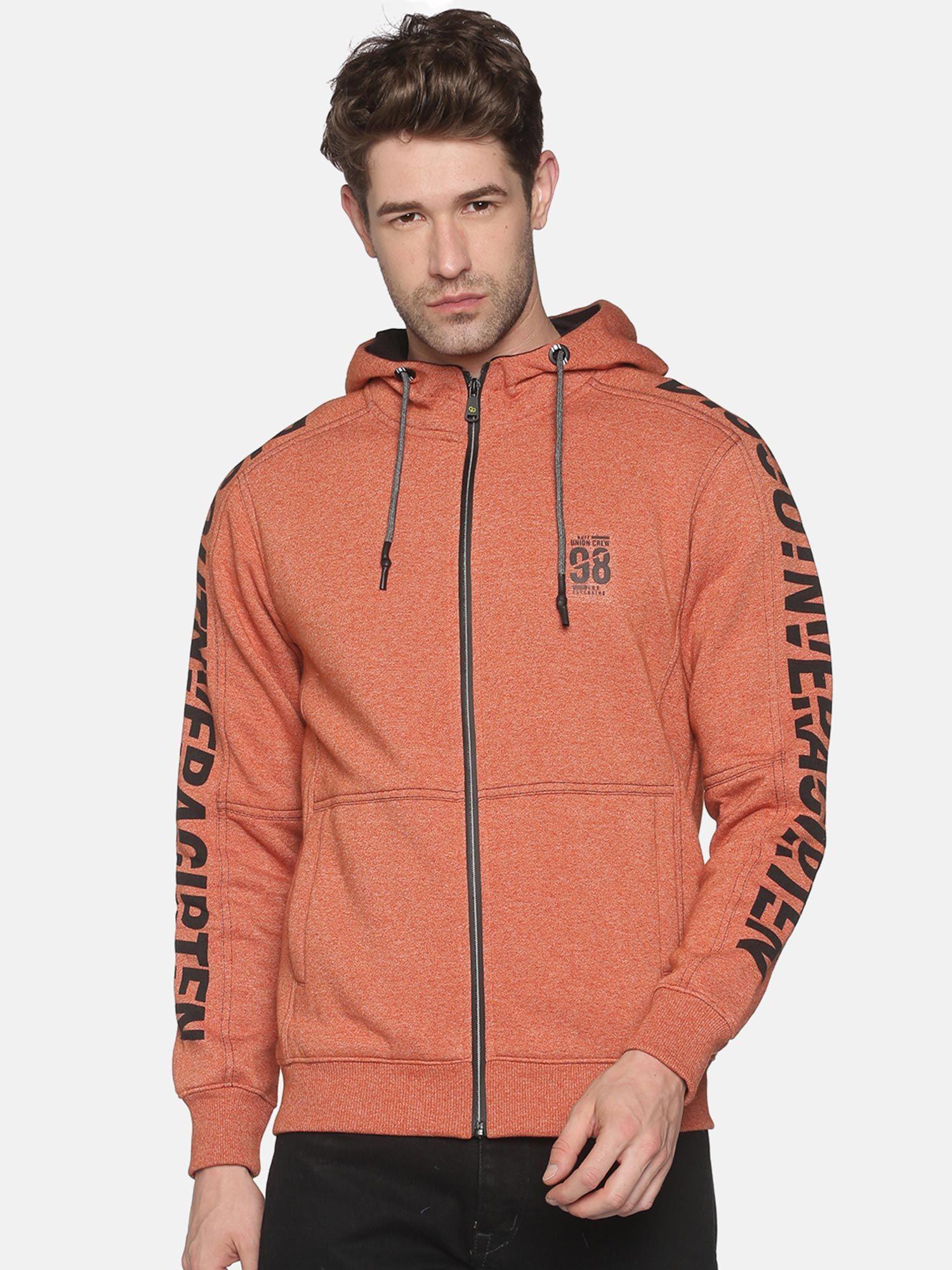 men's cotton casual rust sweatshirt