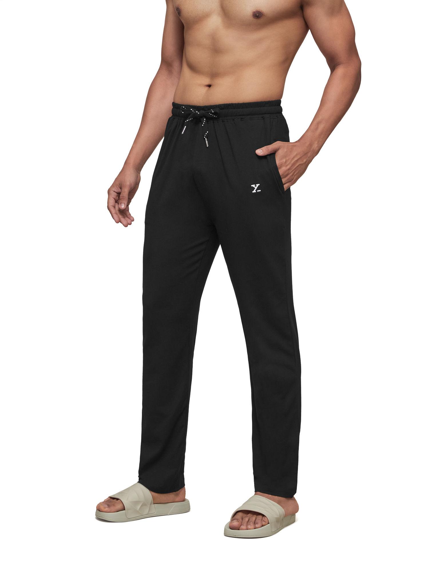 men's cotton modal solid ace track pant