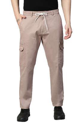men's cotton stretch bahamas regular fit solid cargo - onion_pink