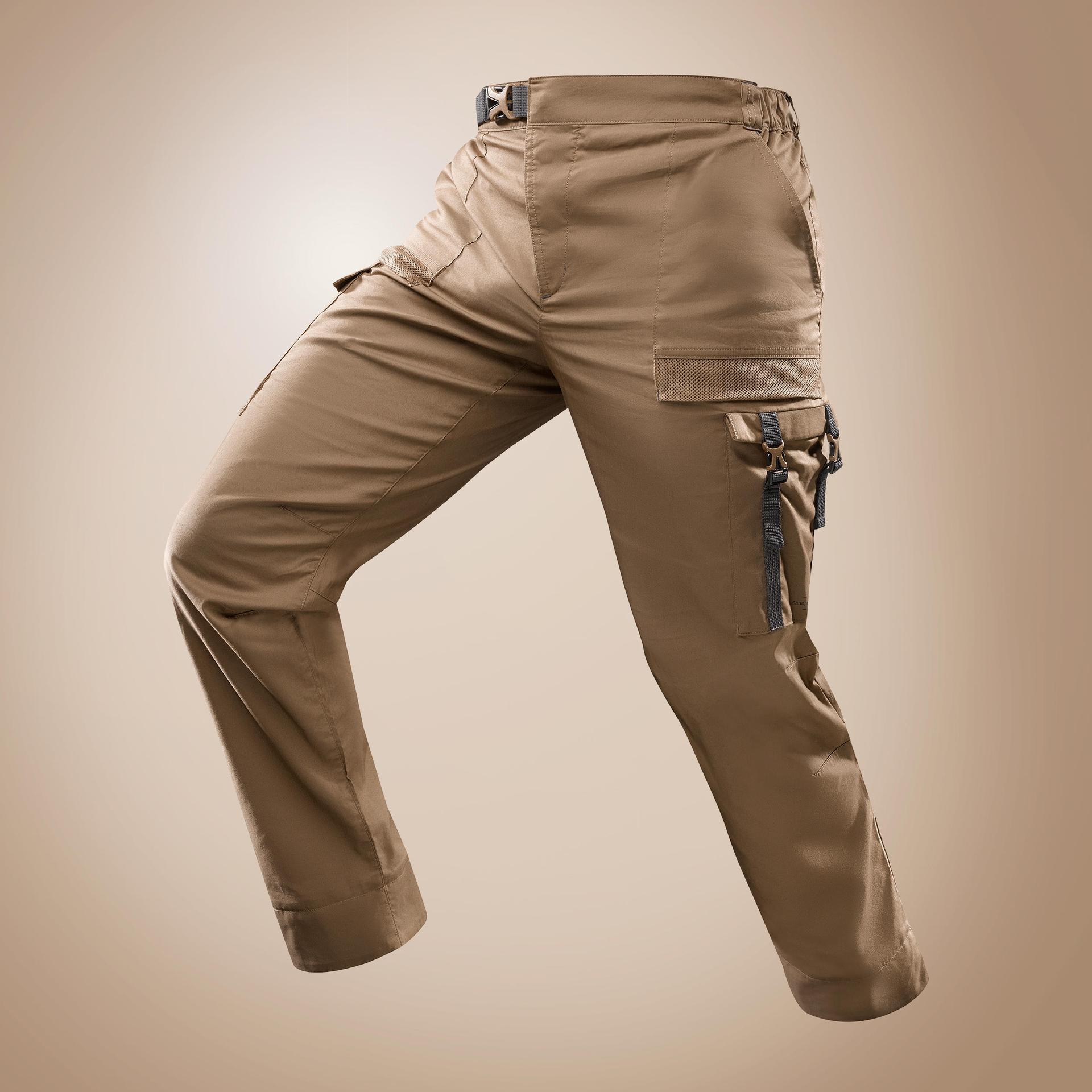 men's desert trekking trousers desert 500 brown