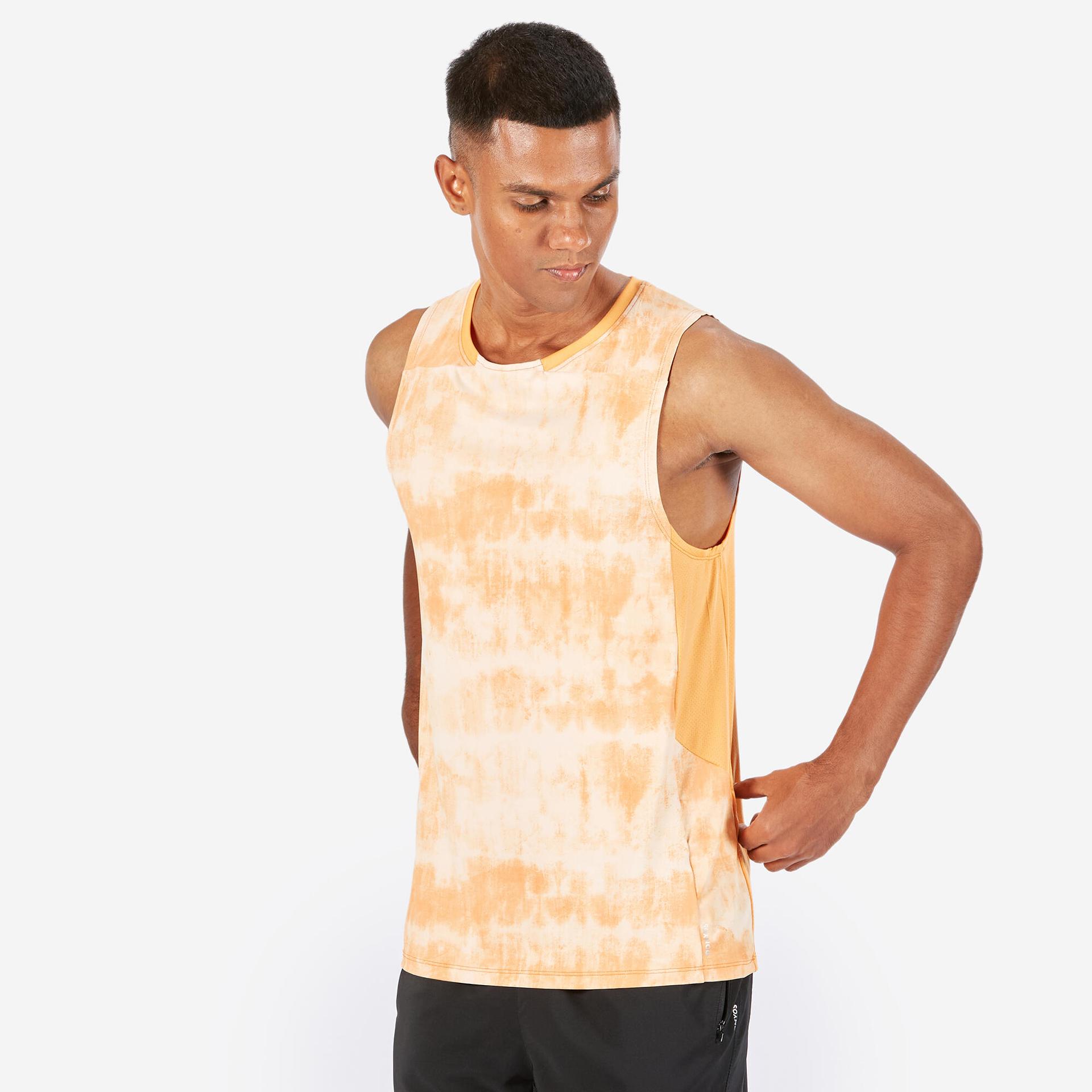 men's fitness breathable crew neck tank top