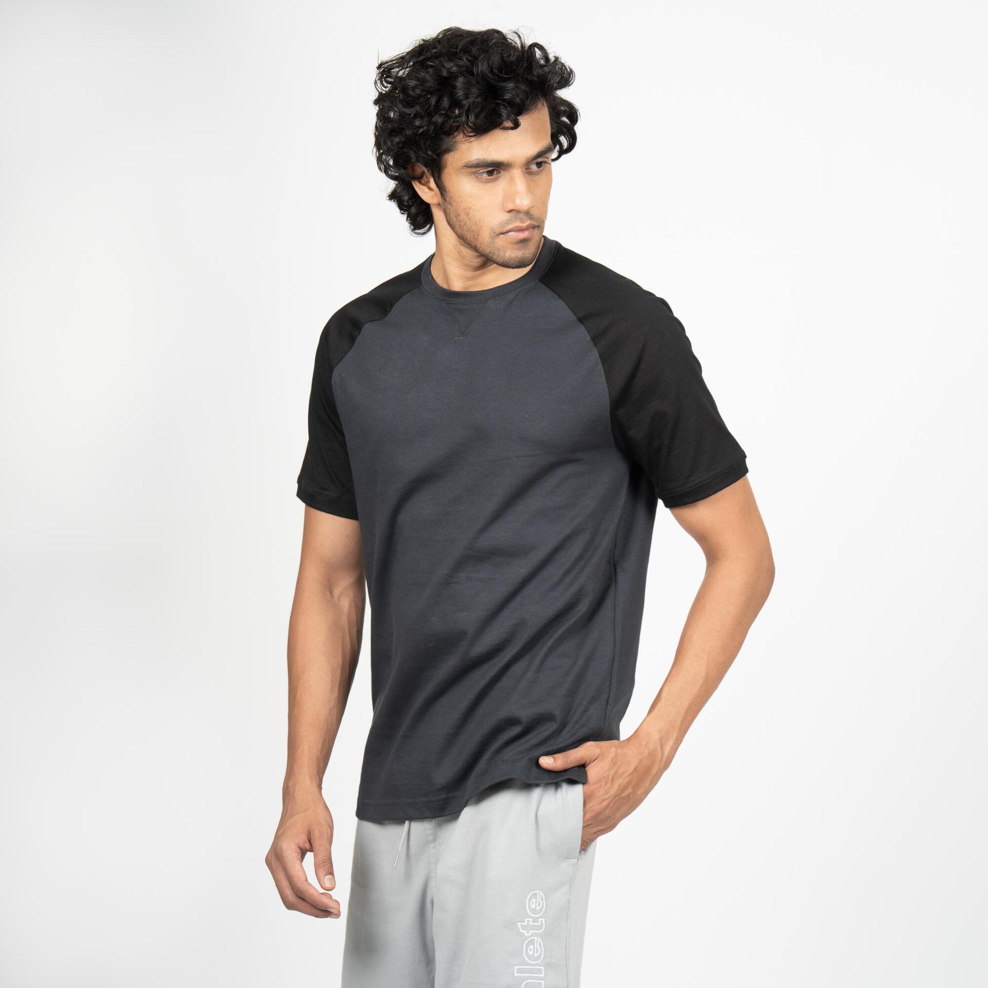 men's fitness t-shirt 520 - grey/black