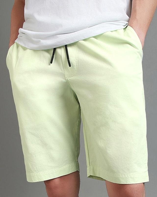 men's fog green over dyed shorts