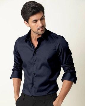 men's full-sleeves spread-collar shirt