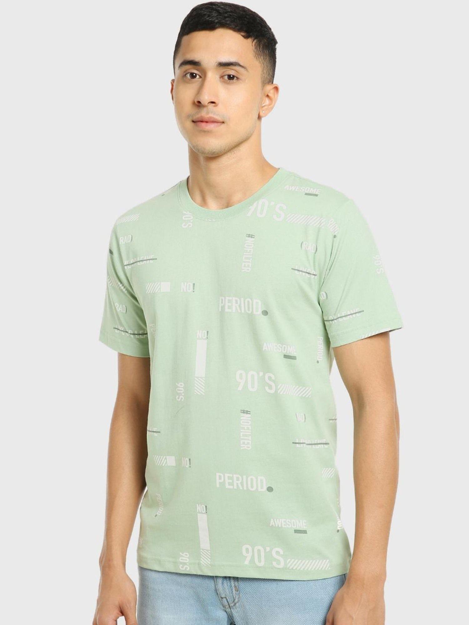 men's green graphic t-shirt