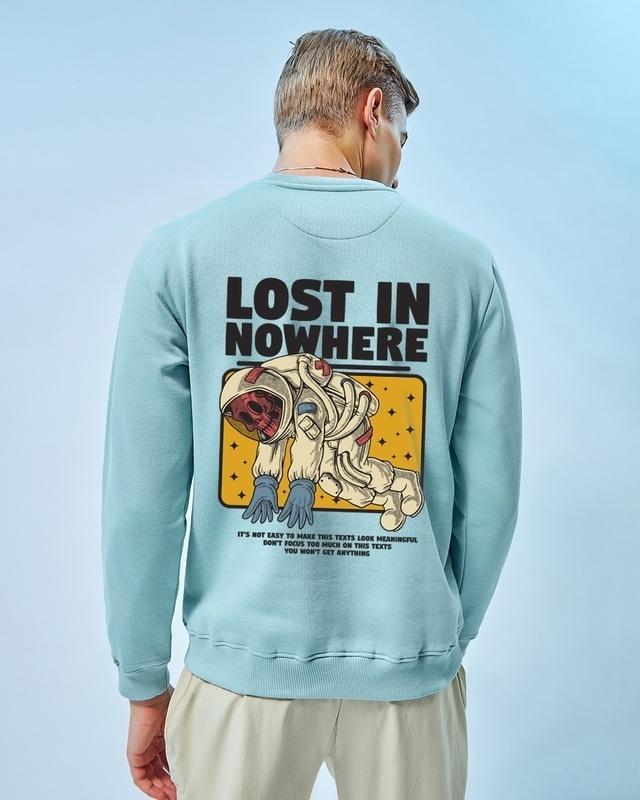 men's green lost in nowhere graphic printed sweatshirt