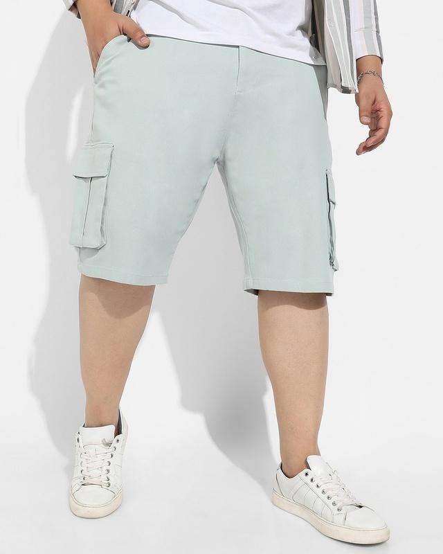 men's green oversized plus size cargo shorts