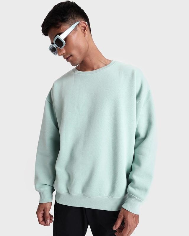 men's green oversized plus size sweatshirt