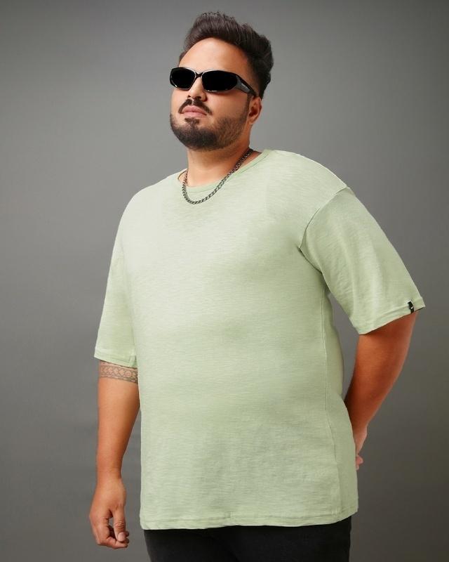 men's green oversized plus size t-shirt