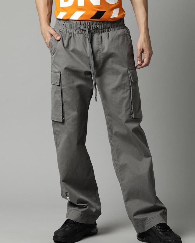 men's grey cargo trousers