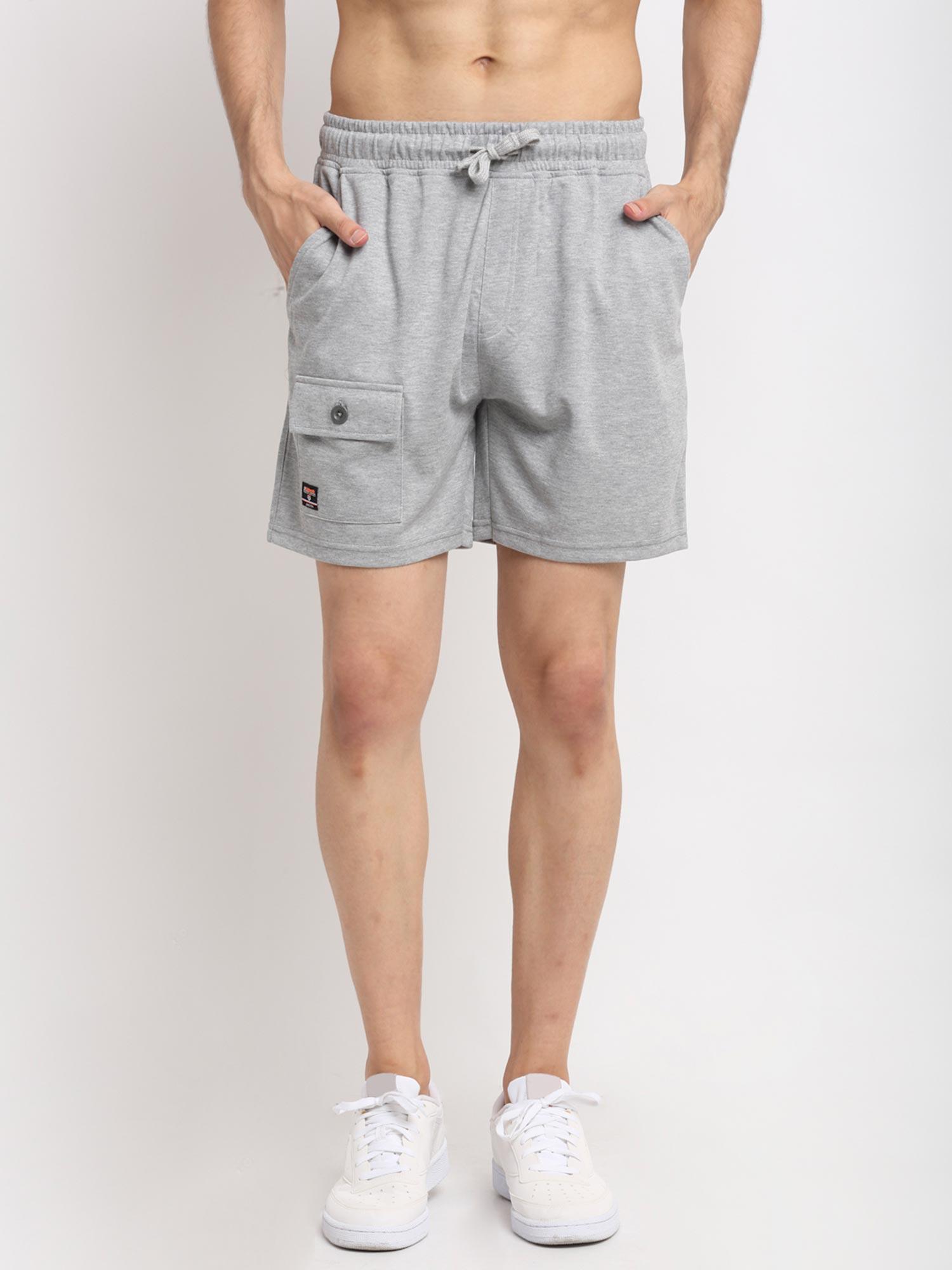 men's grey melange short